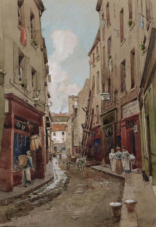 Fdor Hoffbauer - Rue SaintMdard en 1905 en direction de la rue Mouffetard.webp