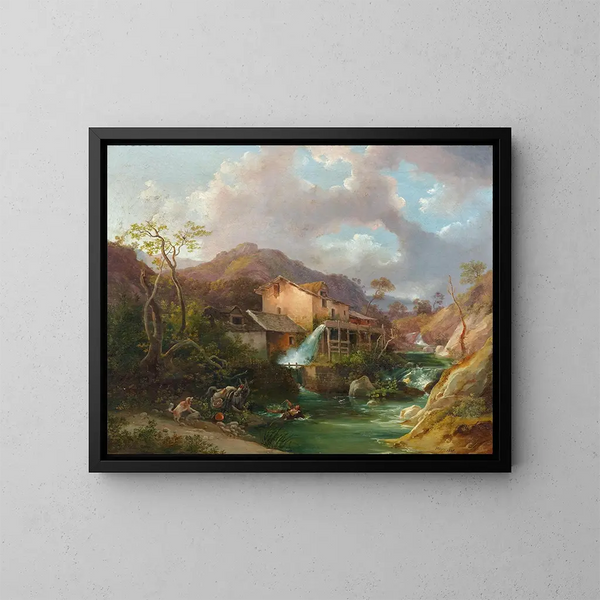 Ein verängstigtes Esel - Federico Moja — gerahmtes Bild an der Wand