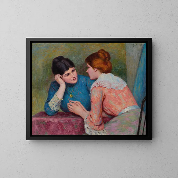 Gespräch - Federico Zandomeneghi — gerahmtes Bild an der Wand