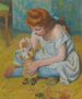Kinder spielend mit Puppe - Federico Zandomeneghi — Ansicht des Kunstwerks