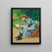 Junge Frau liest - Federico Zandomeneghi — gerahmtes Bild an der Wand