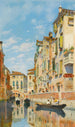 Gondeln auf einem venezianischen Kanal - Federico del Campo — Ansicht des Kunstwerks