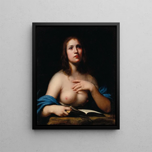 Die bußfertige Maria Magdalena - Felice Ficherelli — gerahmtes Bild an der Wand