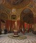 Zeichnerin in den Sälen der Antiken im Louvre, gesehen von der Rotunde des Mars - Felice Vezzani — Ansicht des Kunstwerks