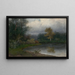 Landschaft mit einem Teich - Felicjan Moczik — gerahmtes Bild an der Wand