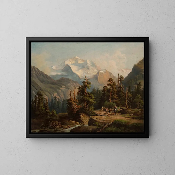 Berglandschaft - Feliks Brzozowski — gerahmtes Bild an der Wand