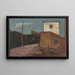 Straße mit Telefonmasten - Felix Nussbaum — gerahmtes Bild an der Wand