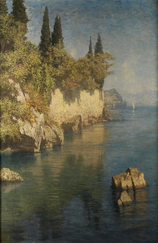 Felix Possart - Blick auf das Felsenufer des Comer Sees.webp