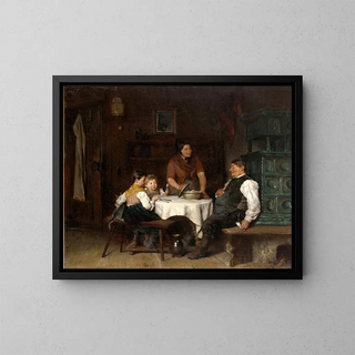Der Festbraten - Felix Schlesinger — gerahmtes Bild an der Wand