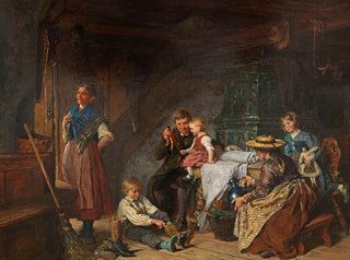 Familienszene - Felix Schlesinger — Ansicht des Kunstwerks