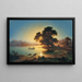 Sonnenuntergang am Chiemsee - Felix von Schiller — gerahmtes Bild an der Wand