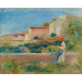 Femme Assise, La Maison de la Poste à Cagnes - Pierre-Auguste Renoir | Reproduction Tableau Décoration murale affiche copie