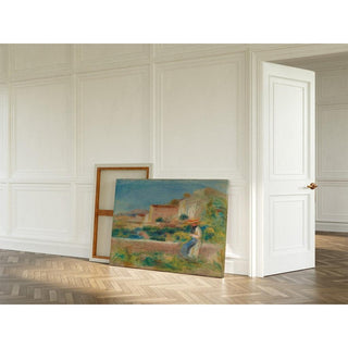 Femme Assise, La Maison de la Poste à Cagnes - Pierre-Auguste Renoir | Reproduction Tableau Décoration murale affiche copie