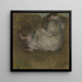 Frau sitzt auf einem Sofa - Edgar Degas — gerahmtes Bild an der Wand