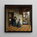 Frau mit Kind in einer Speisekammer - Pieter De Hooch — gerahmtes Bild an der Wand