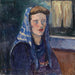 Frau mit blauer Schal - Broncia Koller-Pinell — Ansicht des Kunstwerks