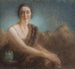 Frau elegante auf einem Sofa - Lucien Lévy-Dhurmer — Ansicht des Kunstwerks