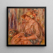 Frau in Chiffonkleid - Pierre-Auguste Renoir — gerahmtes Bild an der Wand