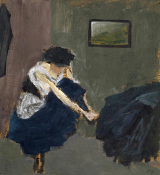 Femme qui se déchausse - Ernst Schiess