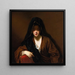 Frau mit Schleier - Jean-Baptiste Santerre — gerahmtes Bild an der Wand