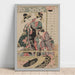 Reproduktion des Gemäldes Frauen von Yoshiwara, die im Frühling auf der Straße schauen - Kitagawa Utamaro