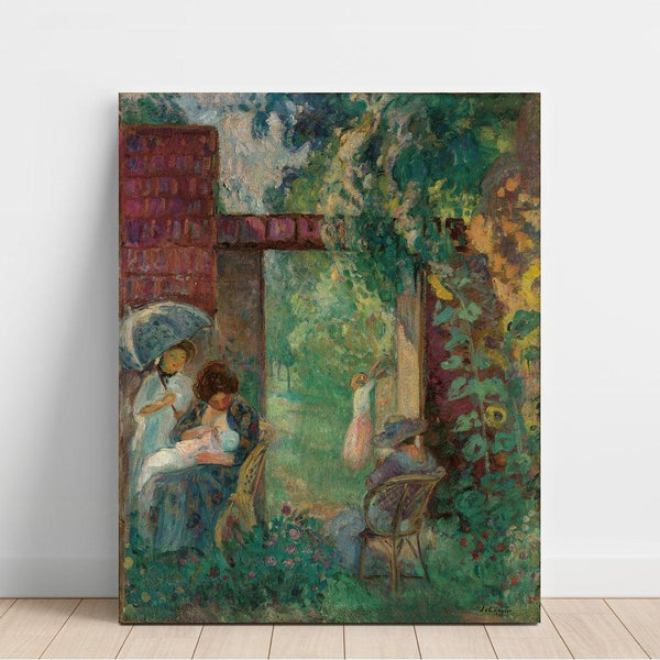 Reproduktion des Gemäldes Frauen und Kinder in einem Sommergarten - Henri Lebasque
