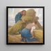Frauen, die das Getreide binden - Arthur Kampf — gerahmtes Bild an der Wand