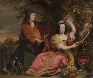 Jan van der Voort und seine Schwester Catharina mit einem Diener - Ferdinand Bol — Ansicht des Kunstwerks