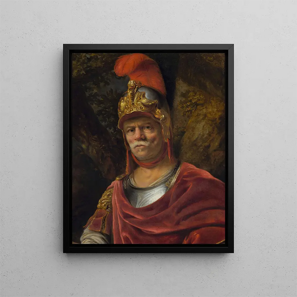 L'homme au casque d'or Mars - Ferdinand Bol — gerahmtes Bild an der Wand