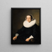 Portrait einer Dame - Ferdinand Bol — gerahmtes Bild an der Wand