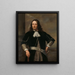 Portrait eines Marineoffiziers wahrscheinlich Vizeadmiral Aert van Nes 1626-1693 - Ferdinand Bol — gerahmtes Bild an der Wand
