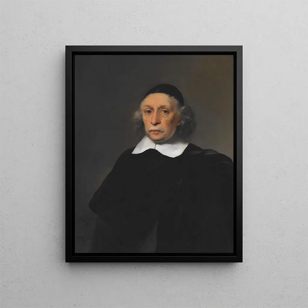 Portrait eines Gelehrten - Ferdinand Bol — gerahmtes Bild an der Wand