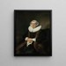 Portrait einer alten Dame, vielleicht Elisabeth Bas - Ferdinand Bol — gerahmtes Bild an der Wand
