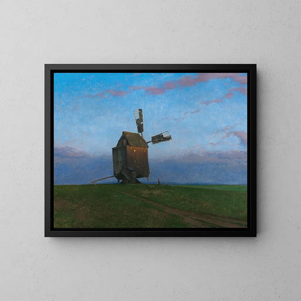 Der alte Mühle - Ferdinand Brunner — gerahmtes Bild an der Wand
