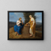 Der Christus und die Samariterin - Ferdinand Georg Waldmüller — gerahmtes Bild an der Wand