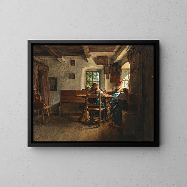 Der Abschied - Ferdinand Georg Waldmüller — gerahmtes Bild an der Wand