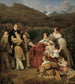 Der Notar Dr. Josef August Eltz mit seiner Ehefrau Caroline geb. Schaumburg und ihren acht Kindern in Ischl - Ferdinand Georg Waldmüller — Ansicht des Kunstwerks