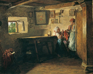 Der alte Koffer - Ferdinand Georg Waldmüller — Ansicht des Kunstwerks