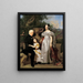 Der Fürstliche Berater Esterházy Mathias Kerzmann mit seiner zweiten Ehefrau Maria Helena geb. Mikolischtz und seiner Tochter Maria - Ferdinand Georg Waldmüller — gerahmtes Bild an der Wand