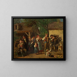 La saisie - Ferdinand Georg Waldmüller — gerahmtes Bild an der Wand