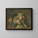 Naturmorte mit Papagei - Ferdinand Georg Waldmüller — gerahmtes Bild an der Wand