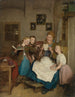 Großmütterliches Gemälde mit drei Enkeln - Ferdinand Georg Waldmüller — Ansicht des Kunstwerks