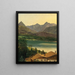 Lac Wolfgangsee avec le massif du Dachstein - Ferdinand Georg Waldmüller — gerahmtes Bild an der Wand