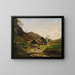 Landschaft mit Schmiede - Ferdinand Georg Waldmüller — gerahmtes Bild an der Wand