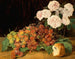 Naturstillleben mit Rosen, Erdbeeren und Brot - Ferdinand Georg Waldmüller — Ansicht des Kunstwerks