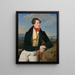 L'acteur Maximilian Korn dans un paysage - Ferdinand Georg Waldmüller — gerahmtes Bild an der Wand