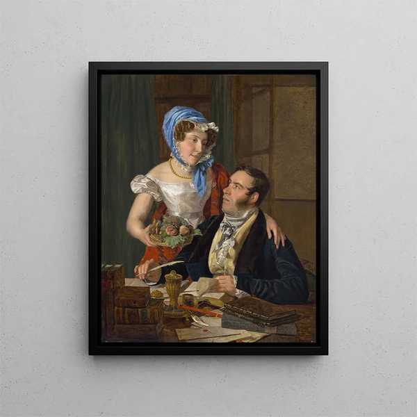 Ferdinand Georg Waldmller - The Cartographer Professor Josef Jttner and His Wife.webp