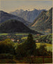 Le Dachstein vu depuis la Sophienplatz - Ferdinand Georg Waldmüller — Ansicht des Kunstwerks