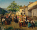 Der Abschied der Braut vom Elternhaus - Ferdinand Georg Waldmüller — Ansicht des Kunstwerks