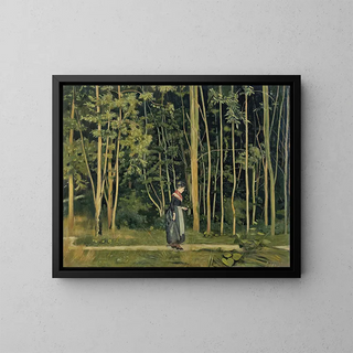 Promenade le long de la lisière d'un bois - Ferdinand Hodler — gerahmtes Bild an der Wand